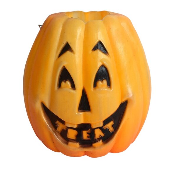Other - Blow Mold 12” Tall Halloween Jack O Lantern Pumpkin Trick or Treat Pail